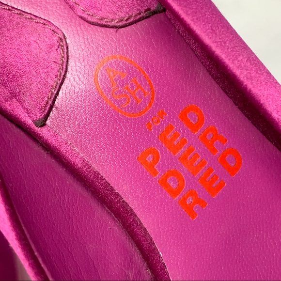 ASH for PEDDER RED Silk Leather Platform Pumps 39 - Picture 7 of 10